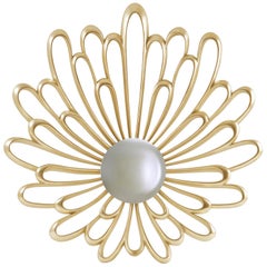 Lys Mirror in Solid Mahogany Wood with Gold Paint