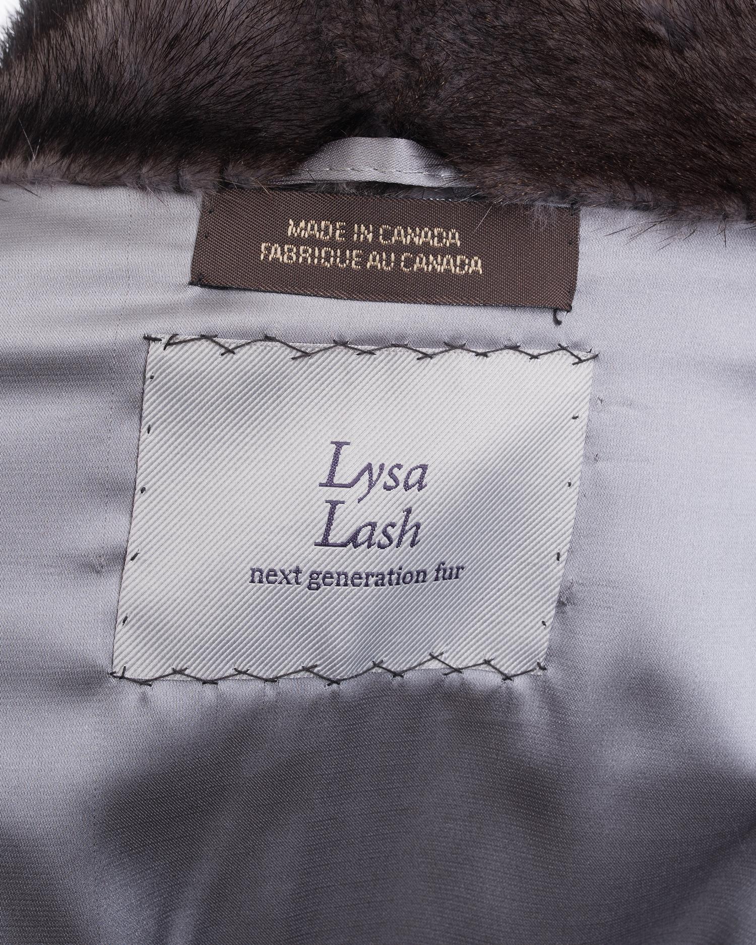 Lysa Lash Blue Iris Mink Fur Short Coat - 6 2
