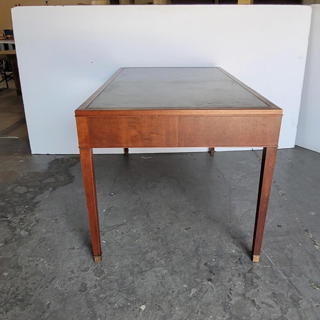 20th Century Lysberg Hansen & Therp Writing Table, Desk with Leather Top