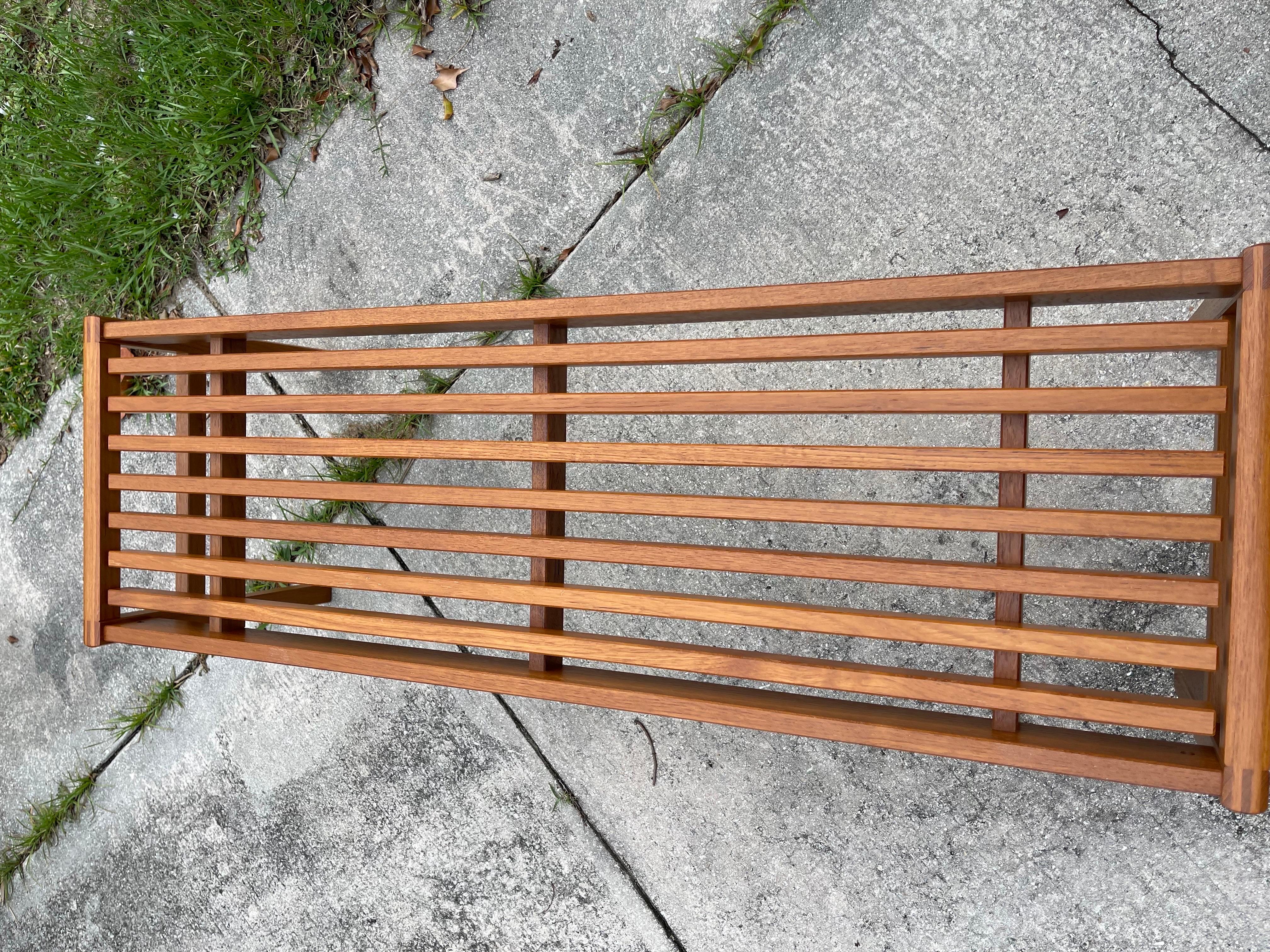 Lysgaard Mobler Danish Modern Teak Slat Bench 2