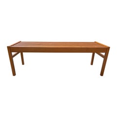 Lysgaard Mobler Danish Modern Teak Slat Bench