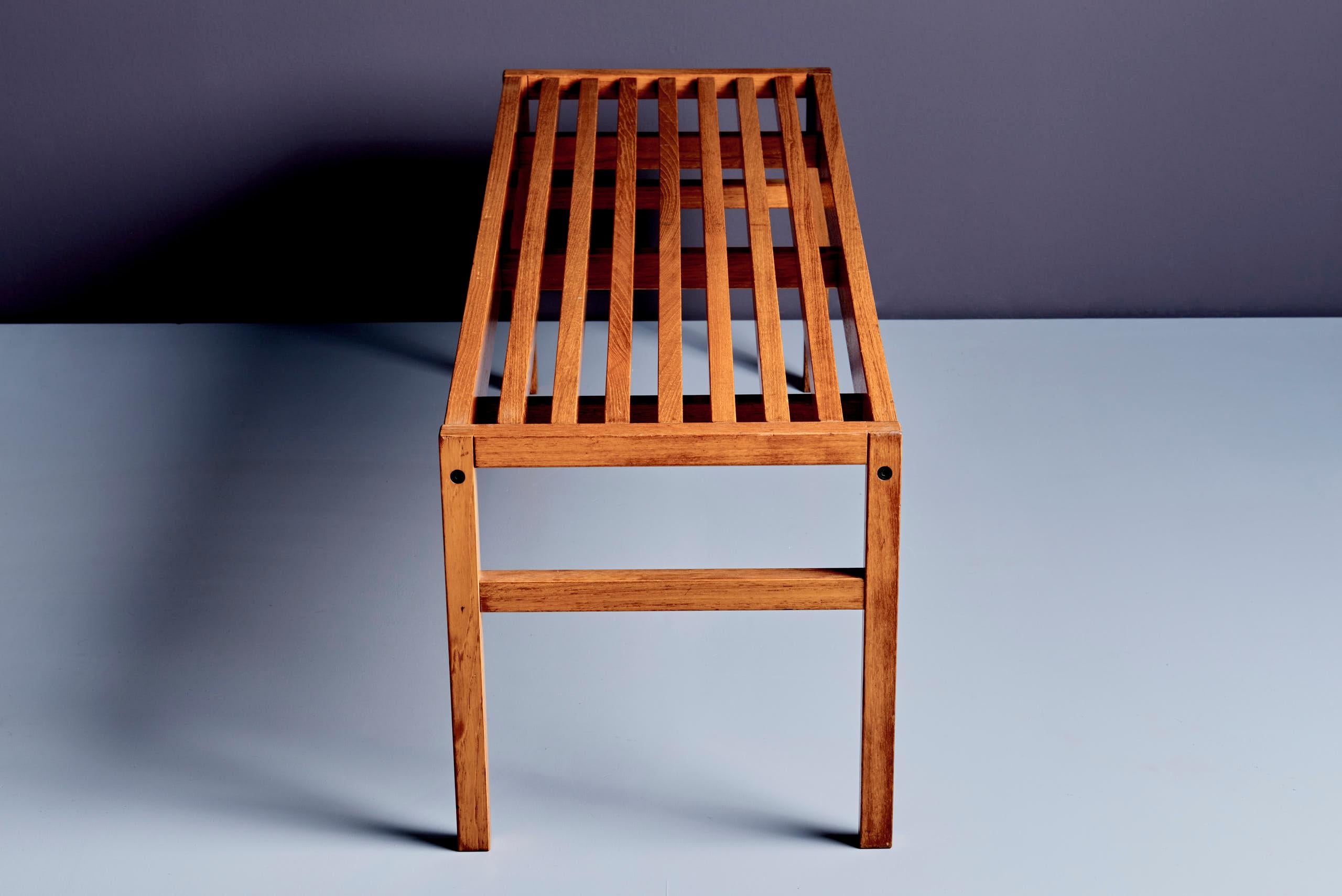 Danese Lysgaard Mobler Teak Bench, Denmark, 1950s in vendita
