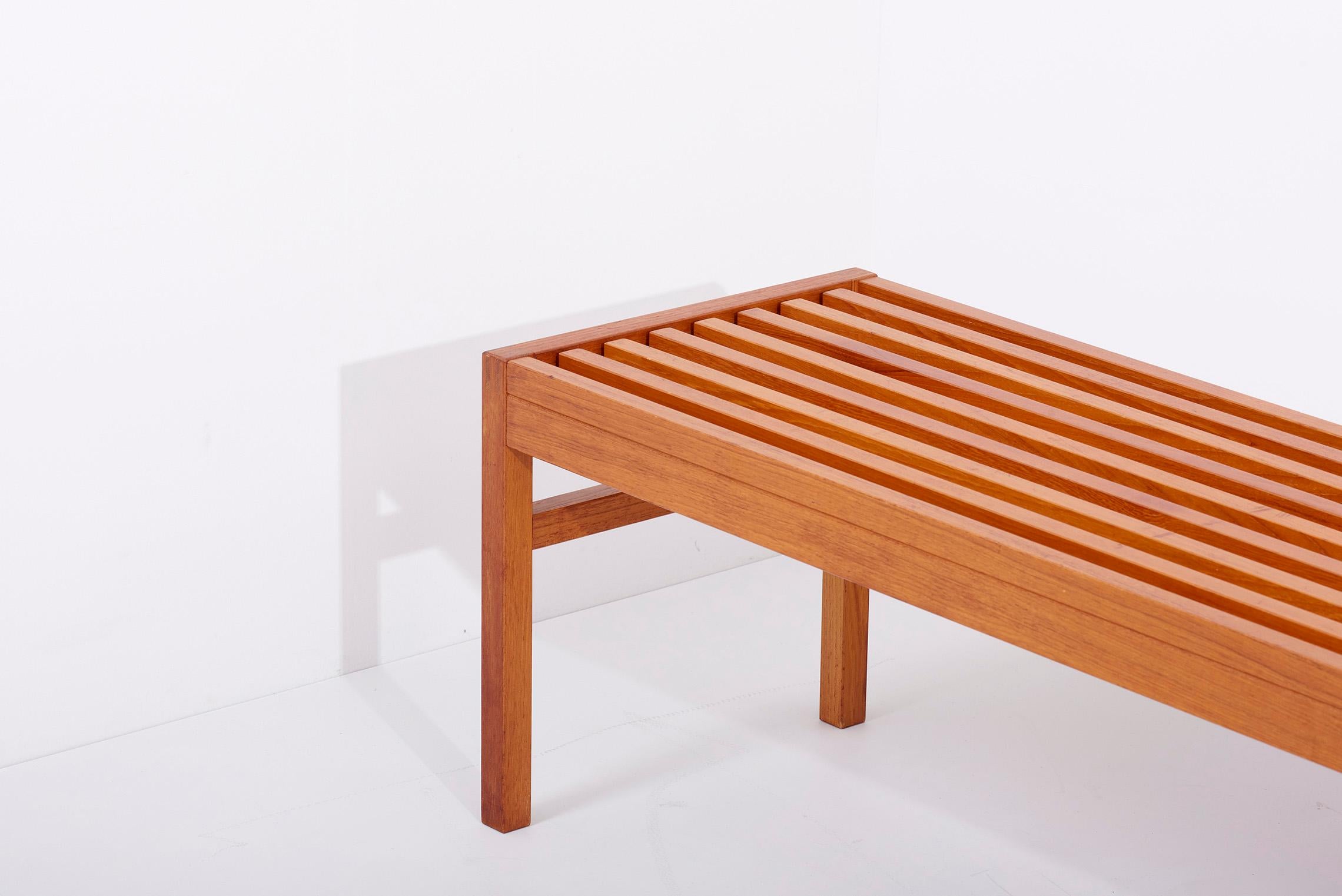 Lysgaard Mobler Teak Bench, Denmark, 1950s For Sale 1