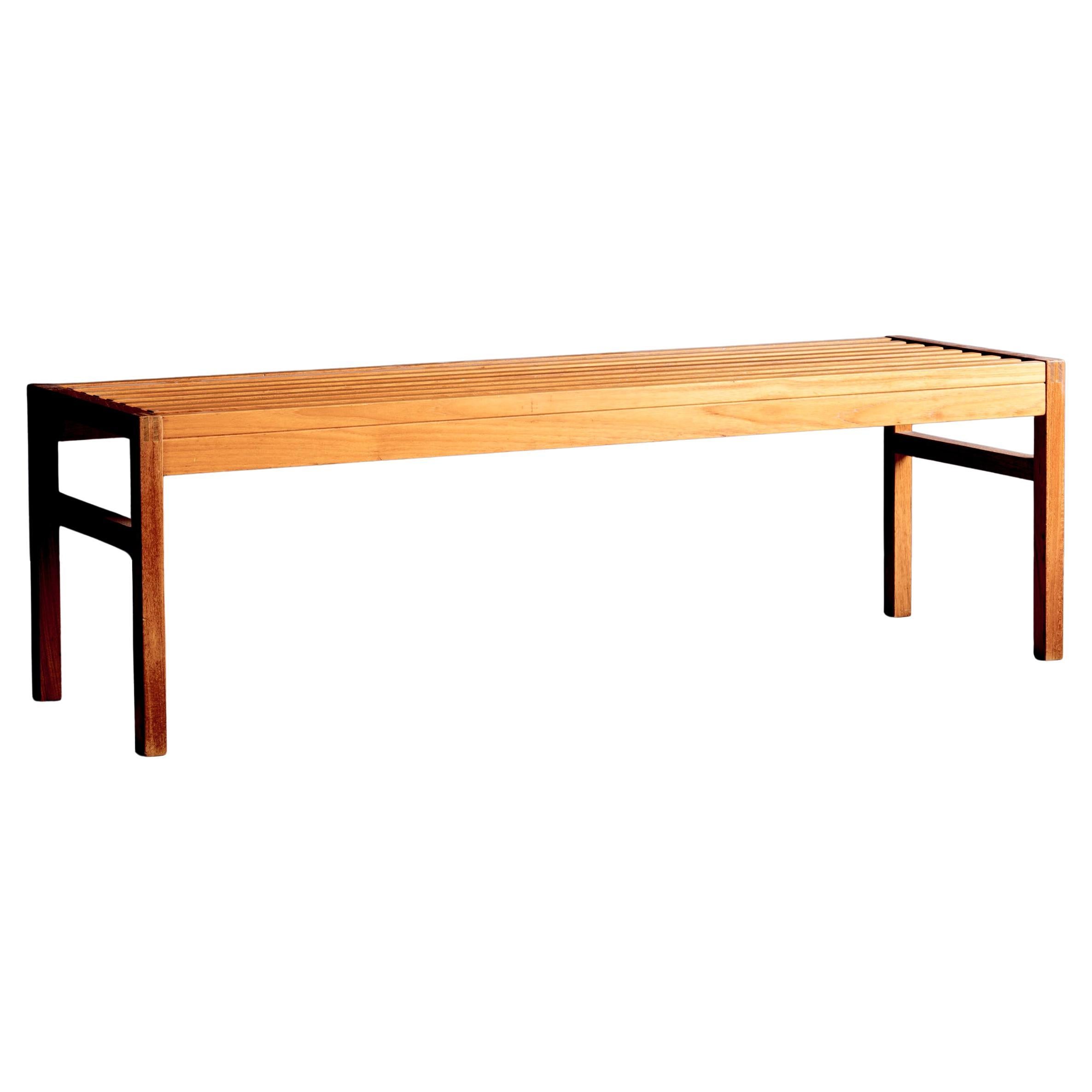 Lysgaard Mobler Teak Bench, Denmark, 1950s in vendita