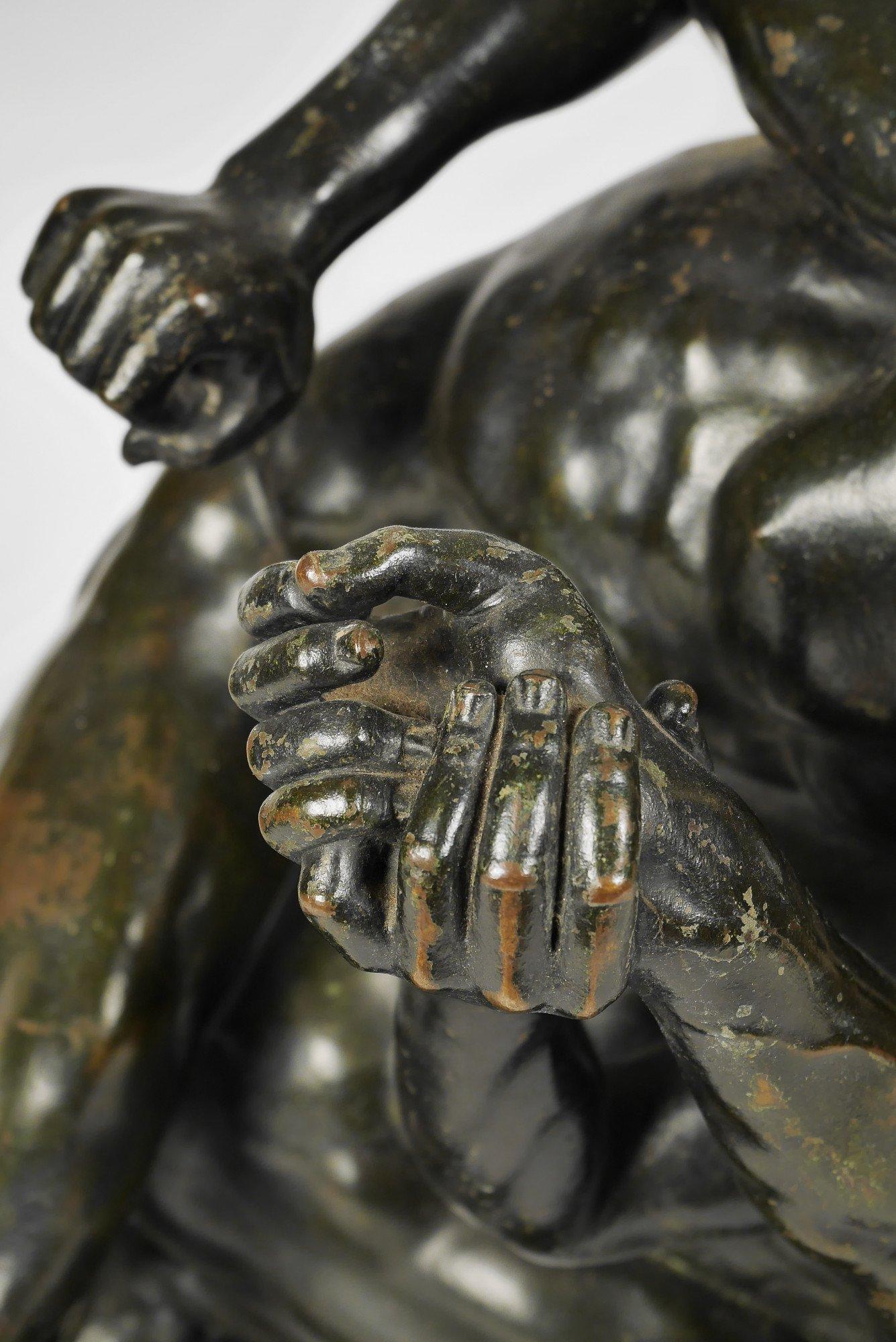 19th Century Grand Tour Bronze of the Uffizi Wrestlers For Sale 3
