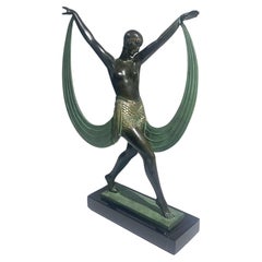 Sculpture de danseuse Lysis signée « Fayral » (Pierre Le Faguays) pour Max Le Verrier
