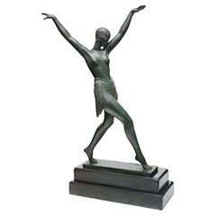 Lysis, Dancer-Sculpture Signed „Fayral“ (Pierre Le Faguays) for Max Le Verrier
