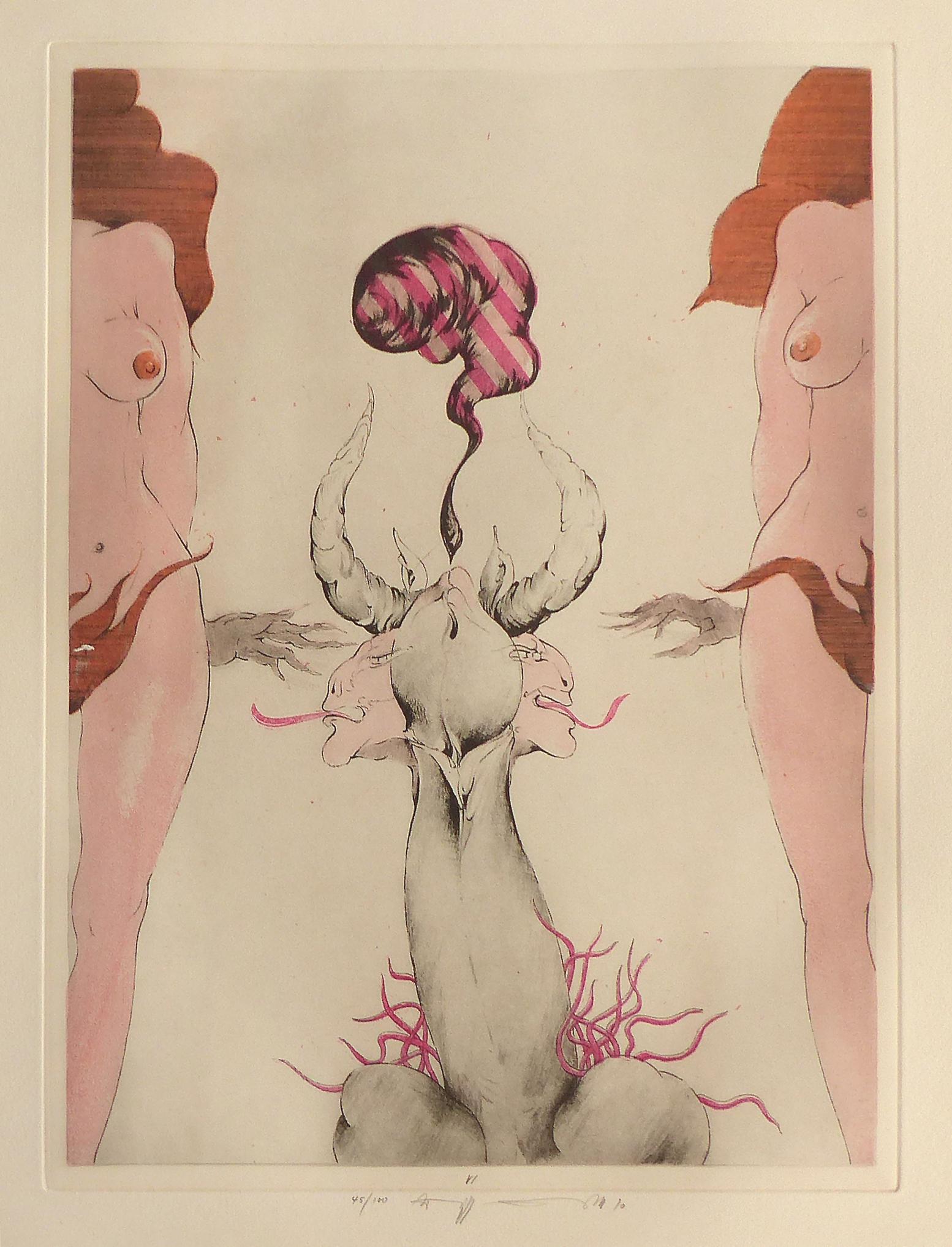 WP Eberhard Eggers Erotica « Lysistrata » Portfolio de neuf gravures complètes 4