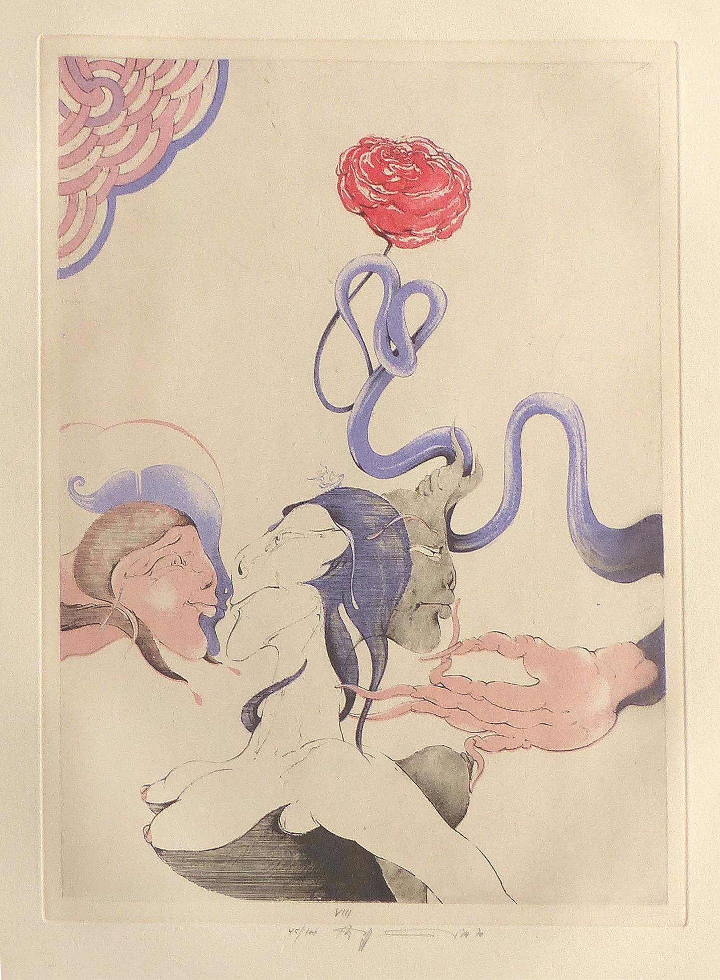 WP Eberhard Eggers Erotica « Lysistrata » Portfolio de neuf gravures complètes 5