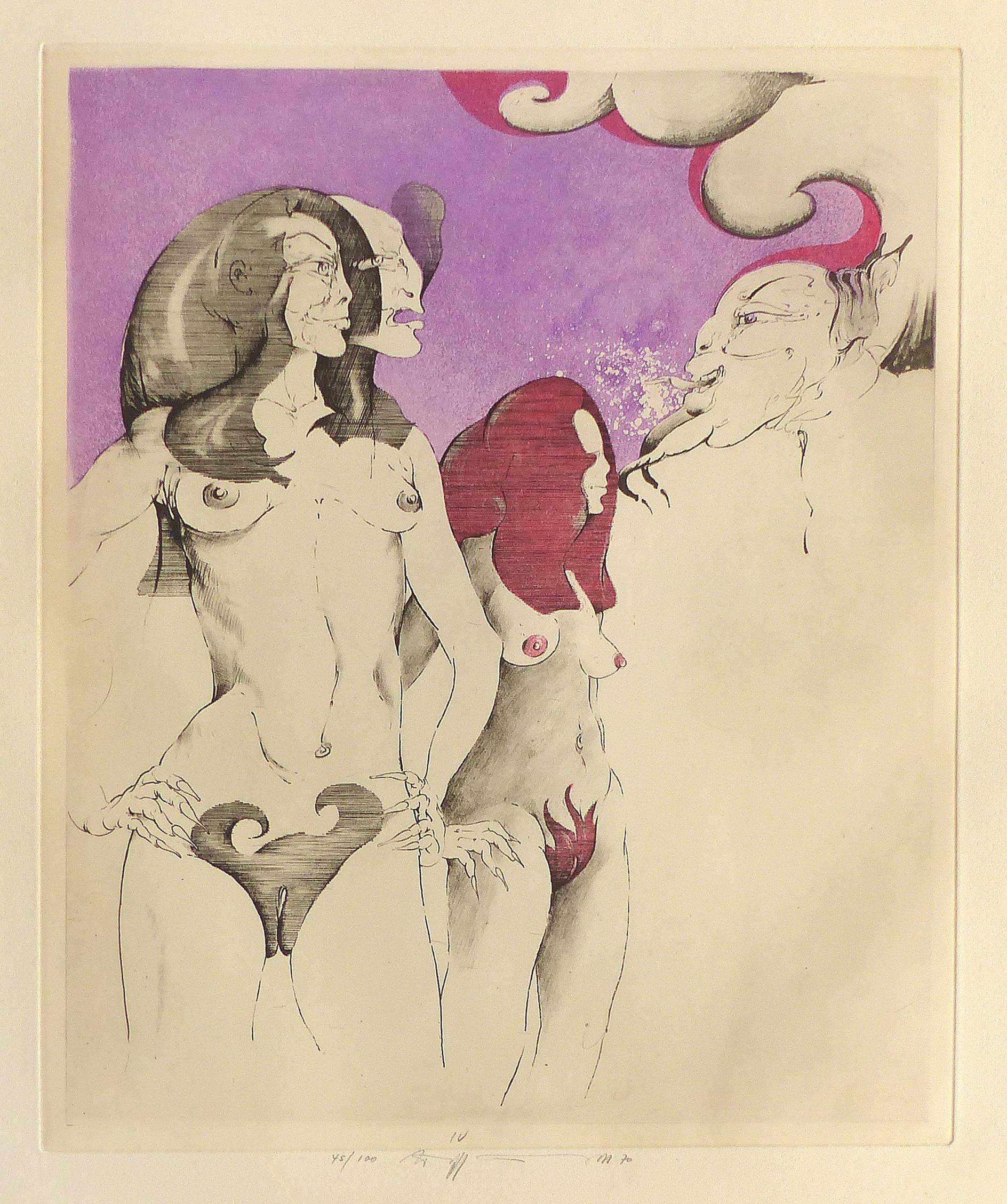 WP Eberhard Eggers Erotica « Lysistrata » Portfolio de neuf gravures complètes 2