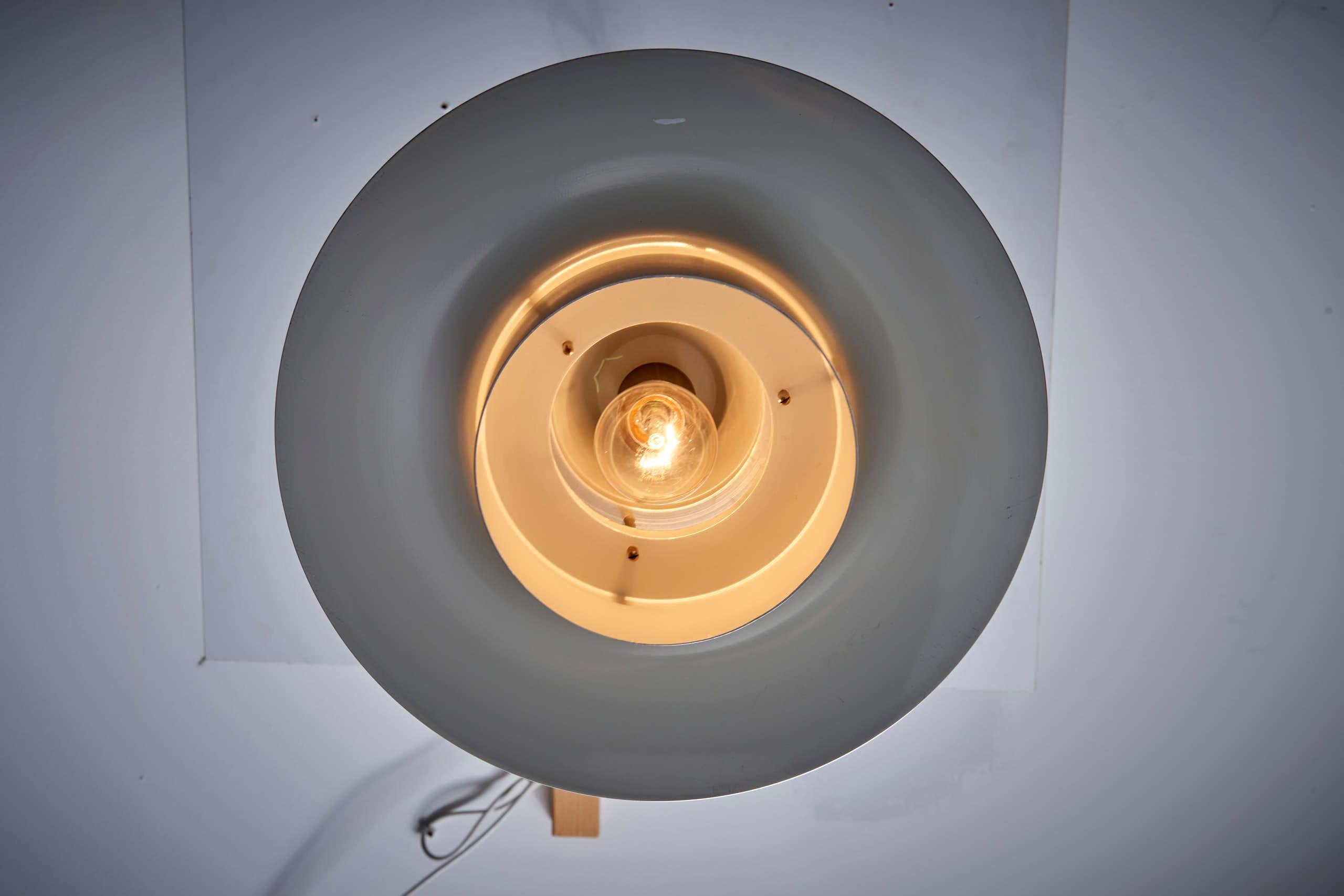 Danish Lyskaer Pendant Lamp in aluminum Denmark - 1960s For Sale