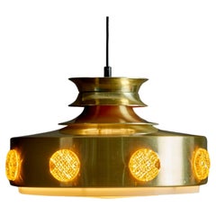 Lyskaer Pendant Lamp in brass Denmark - 1960s