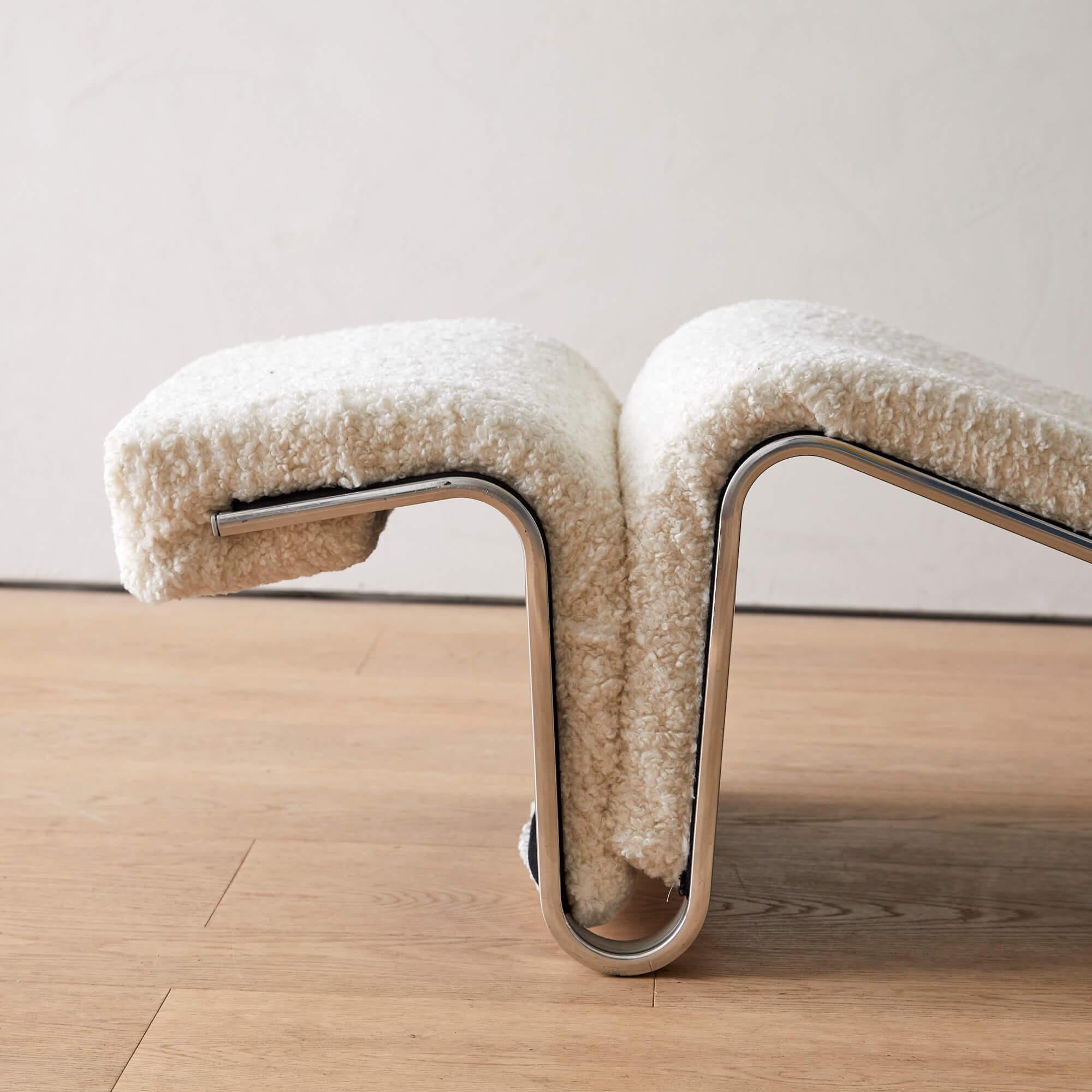 Tumbona Lysmasken de Eric Sigfrid Persson Aluminio en venta