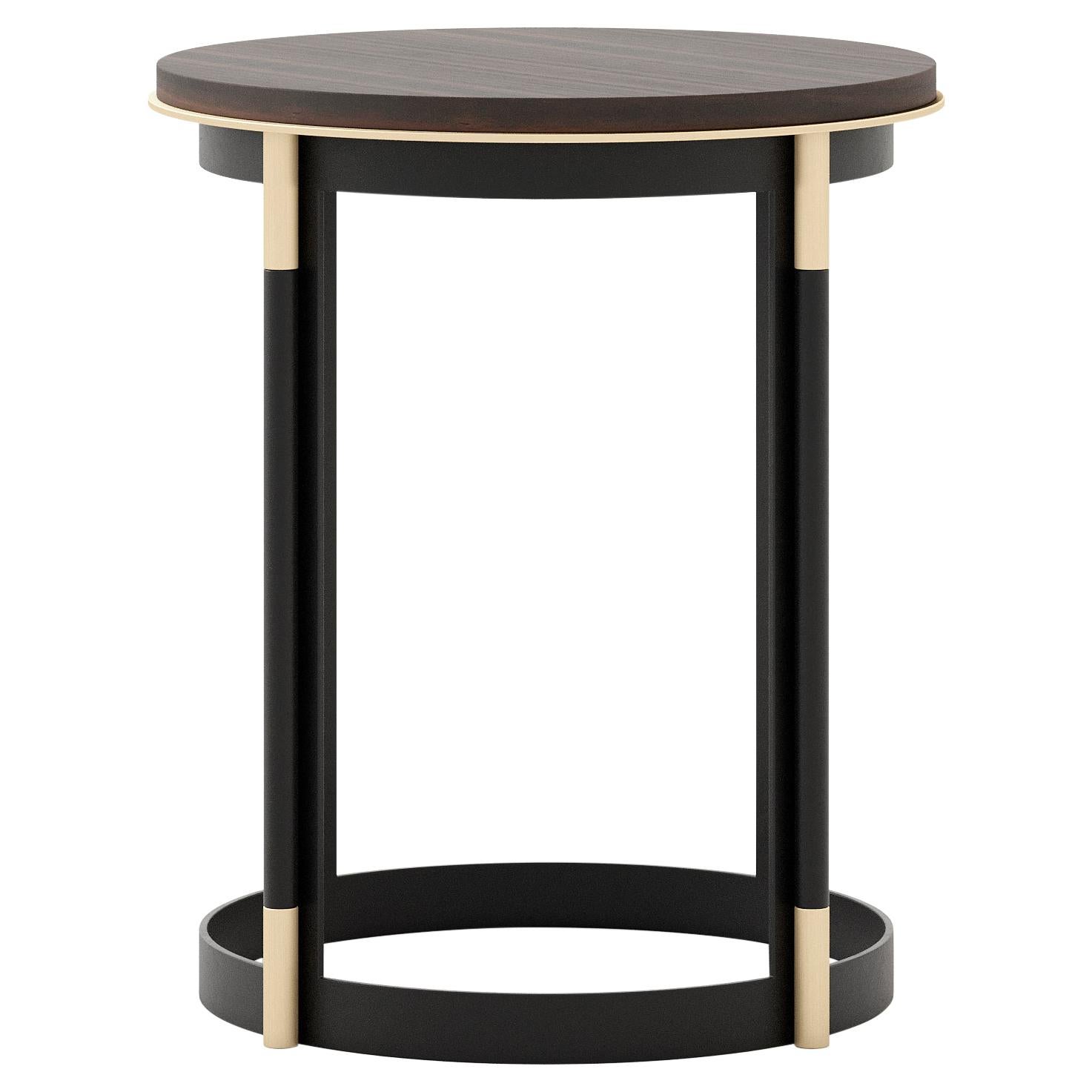 Contemporary Portuguese side table with marble top