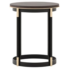 Contemporary Portuguese side table with marble top