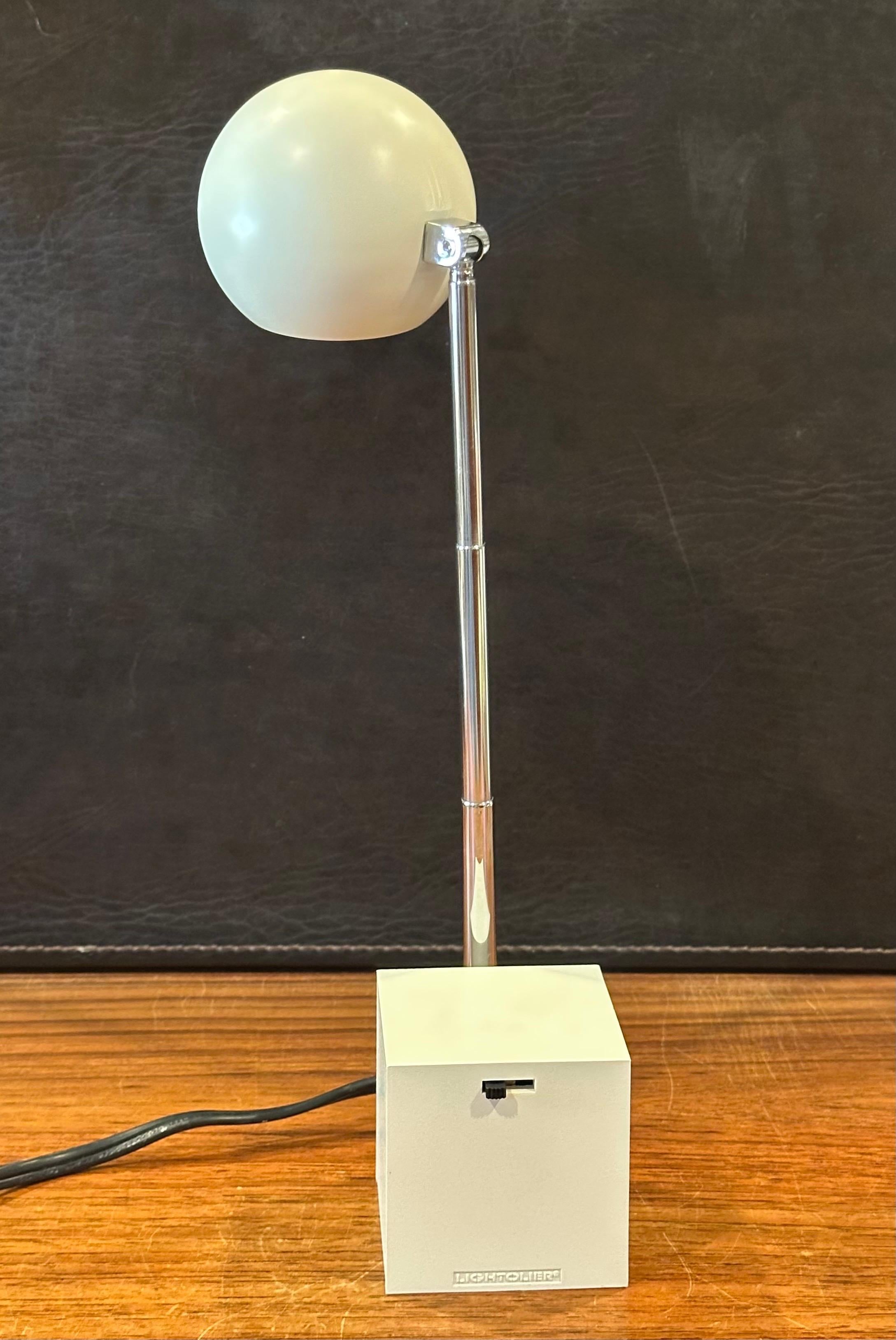 Steel Lytegem Spherical Desk Lamp by Michael Lax for Lightoiler For Sale