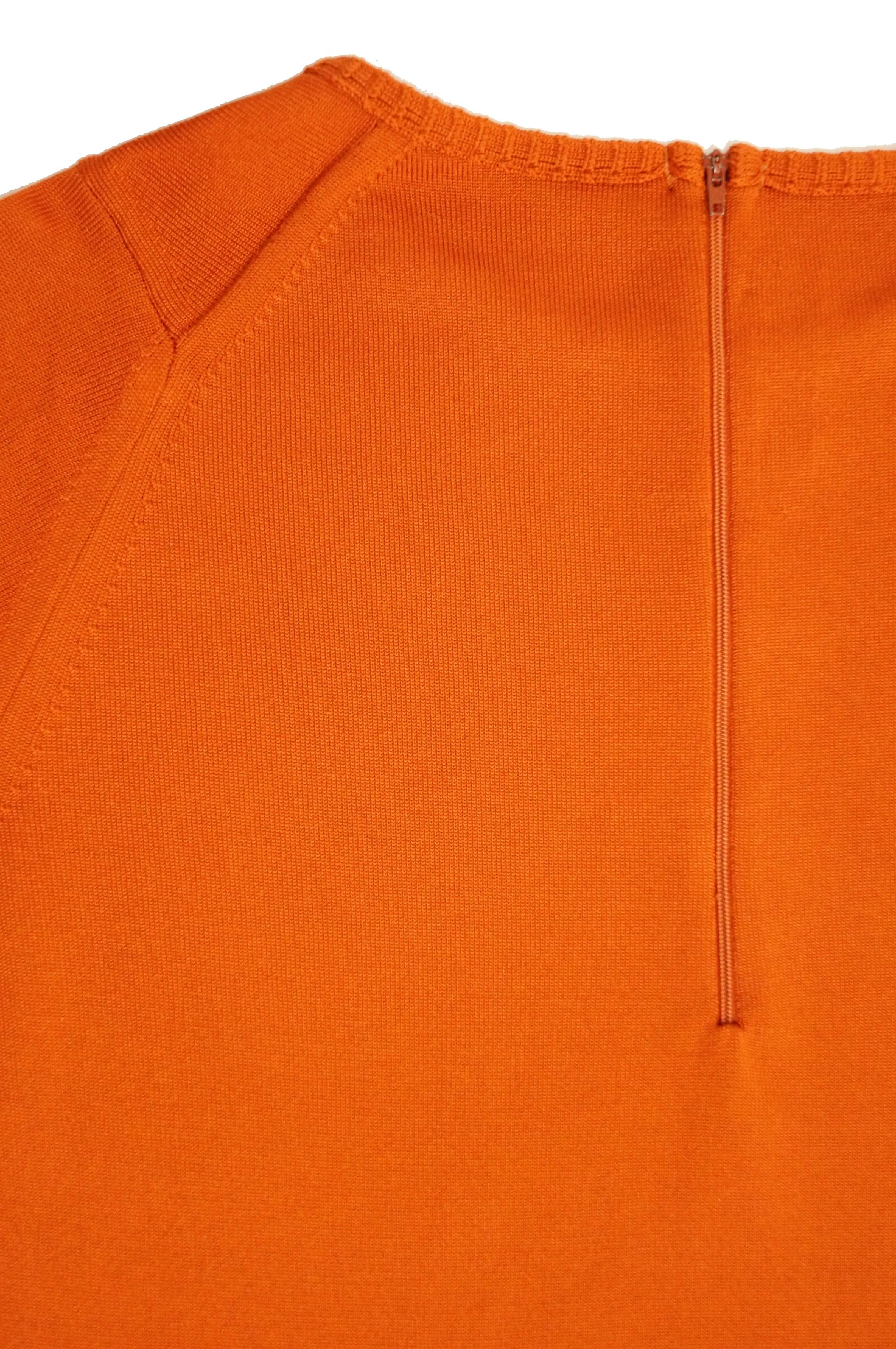 Givenchy Sport Tangerine Orange Pullover Sweater, 1970s  7