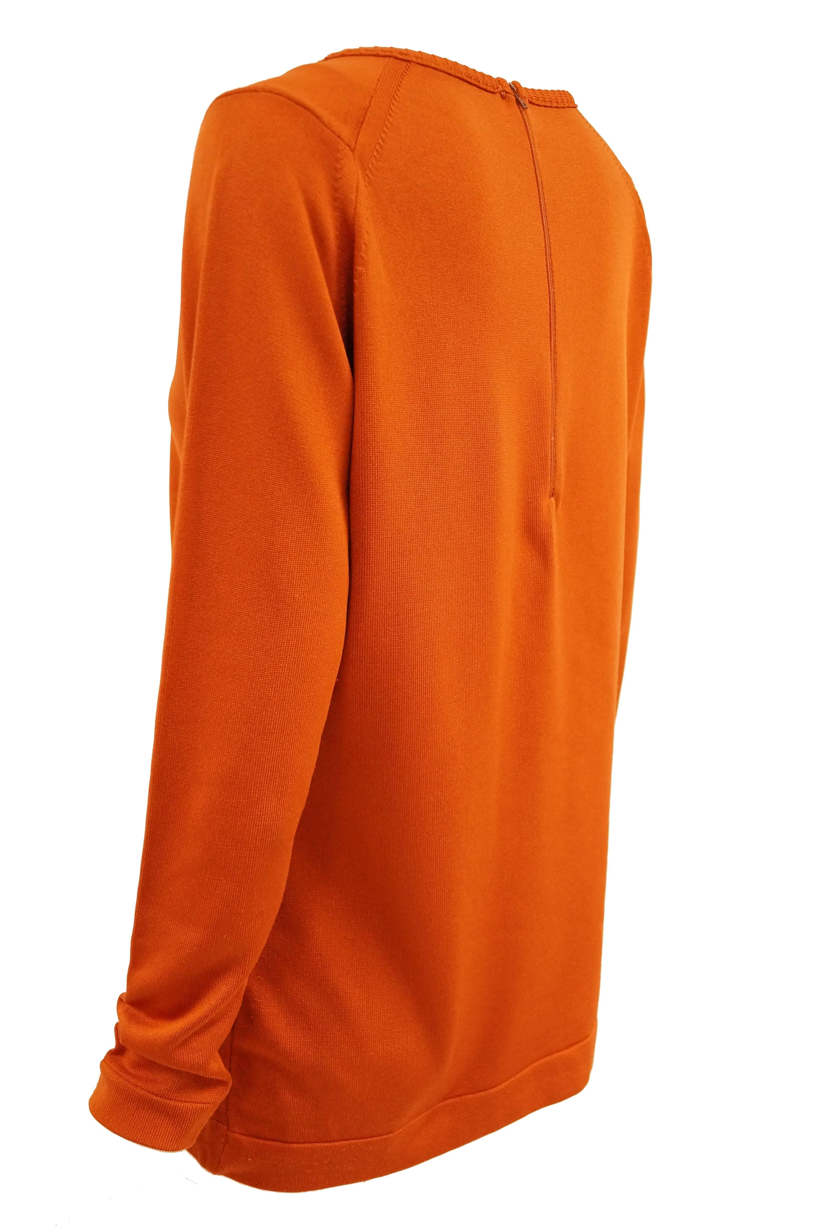 Givenchy Sport Tangerine Orange Pullover Sweater, 1970s  1