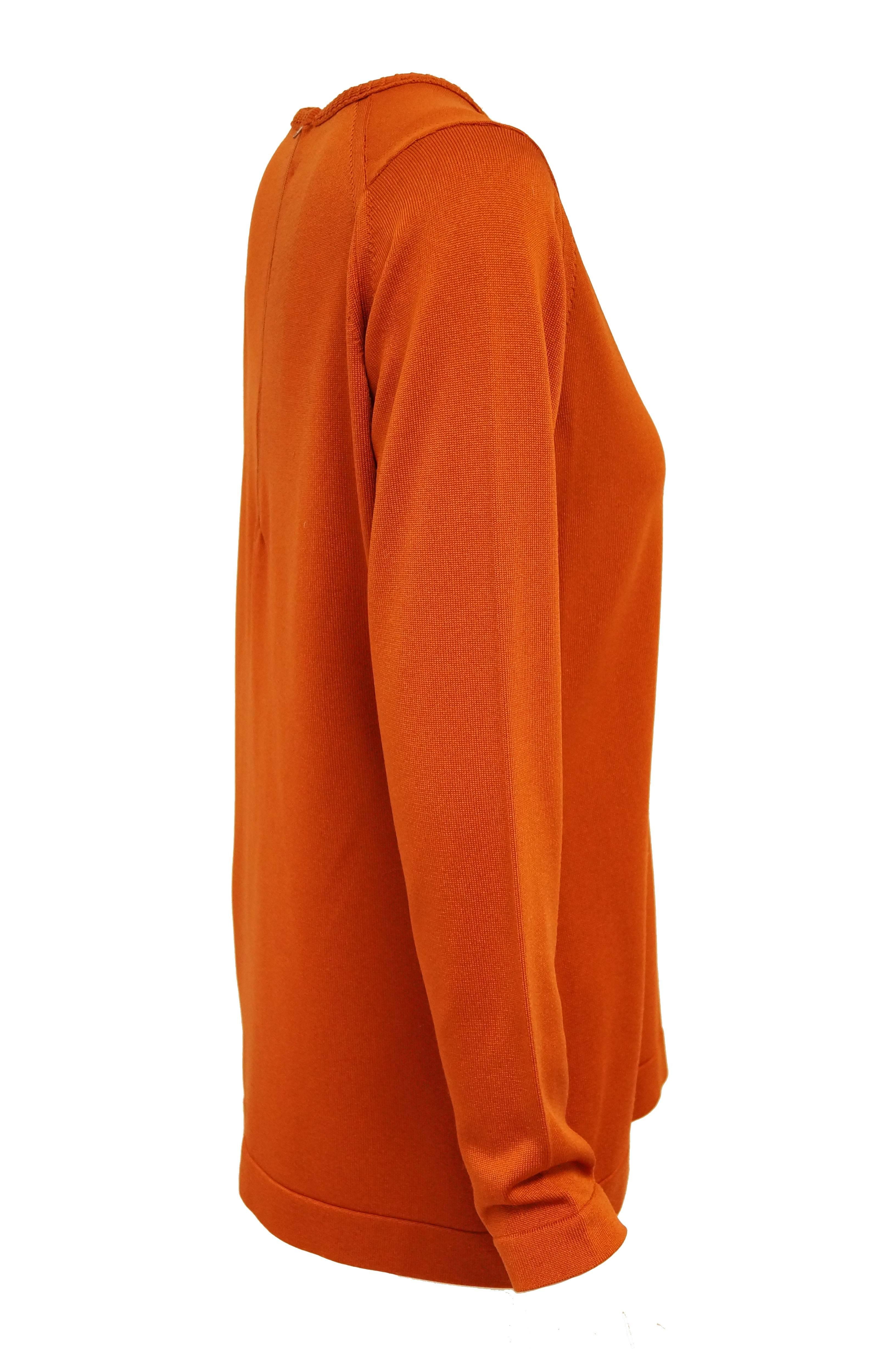 Givenchy Sport Tangerine Orange Pullover Sweater, 1970s  4