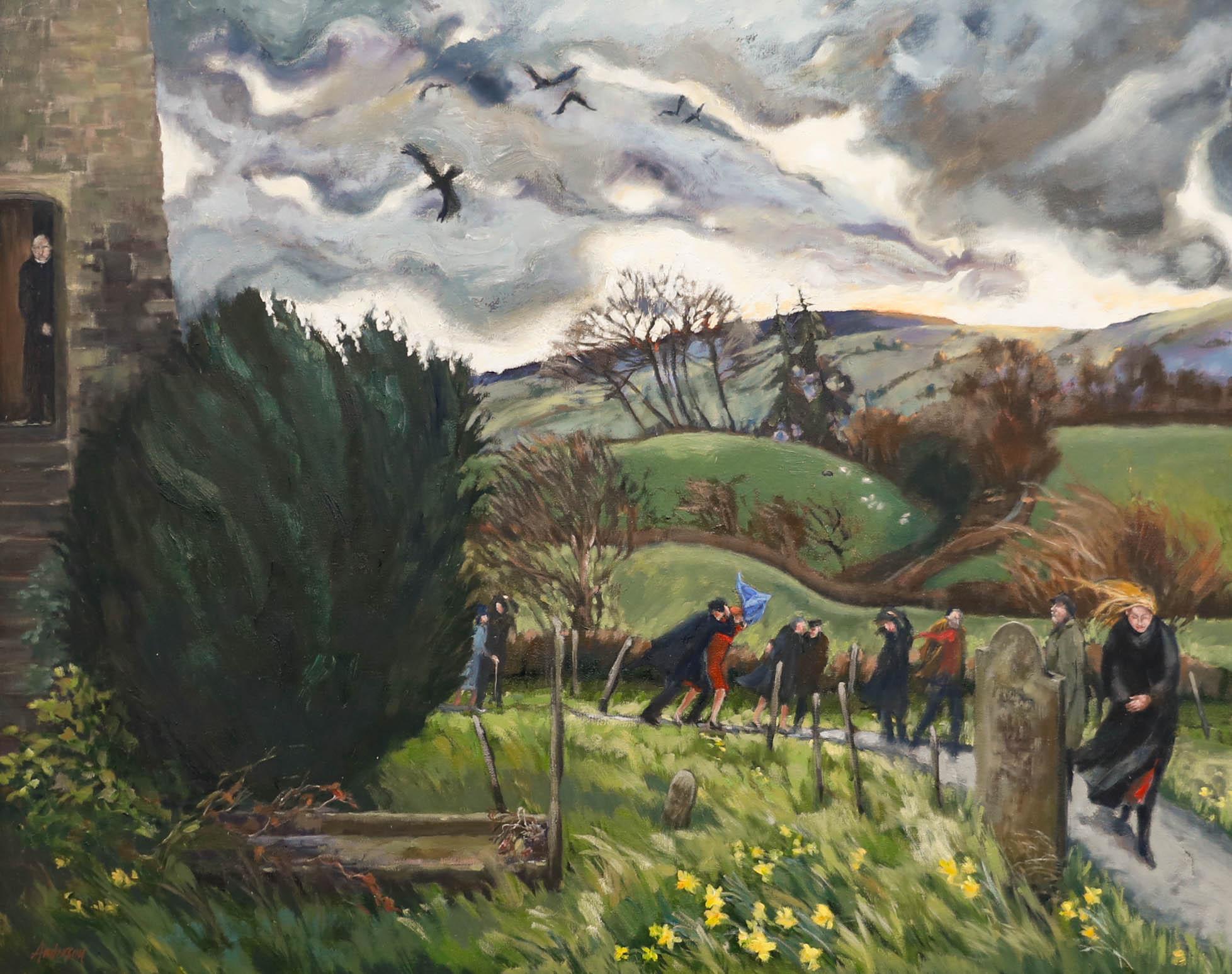 Anderson Contemporary - Olio incorniciato, Y Ffyddlon (Il fedele) - Painting di M. Anderson