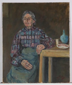 M. Beeton - 1963 Oil, Scottish Nana in Tartan