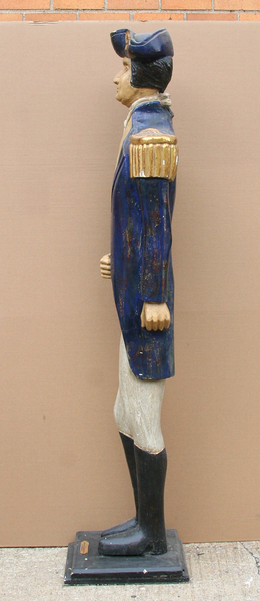 George Washington, scultura unica in legno intagliato e dipinto di Mario Brodeur in vendita 2