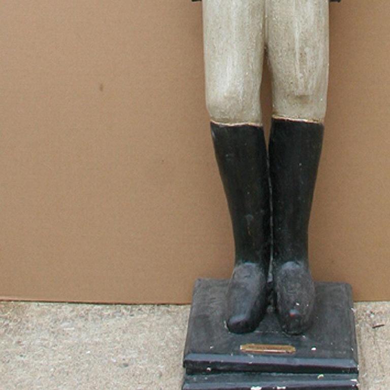 Sculpture unique en bois sculptée et peinte de George Washington en vente 2
