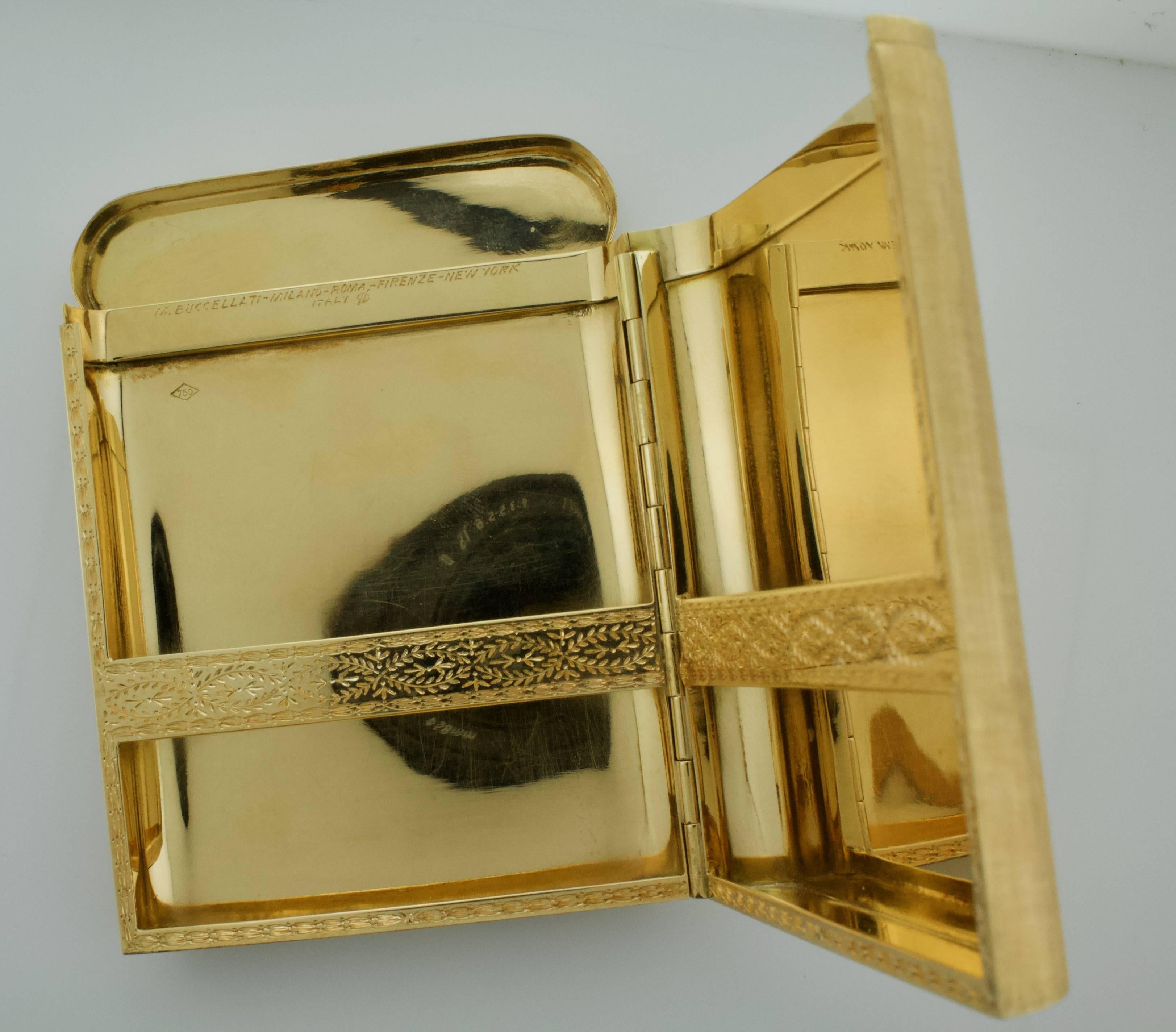 Women's or Men's M. Buccellati Cigarette or ... Case in 18 Karat