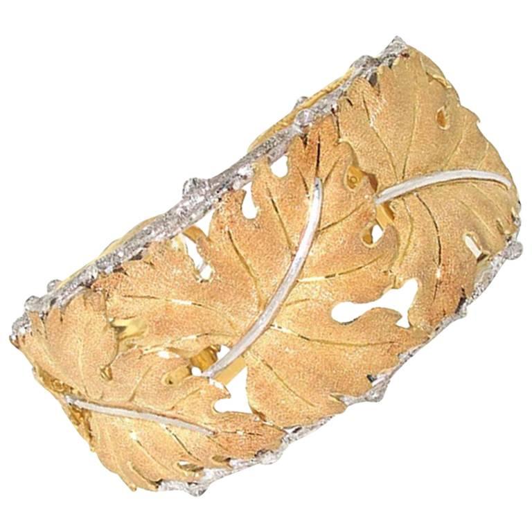 M. Buccellati Leaf Cuff Bracelet For Sale