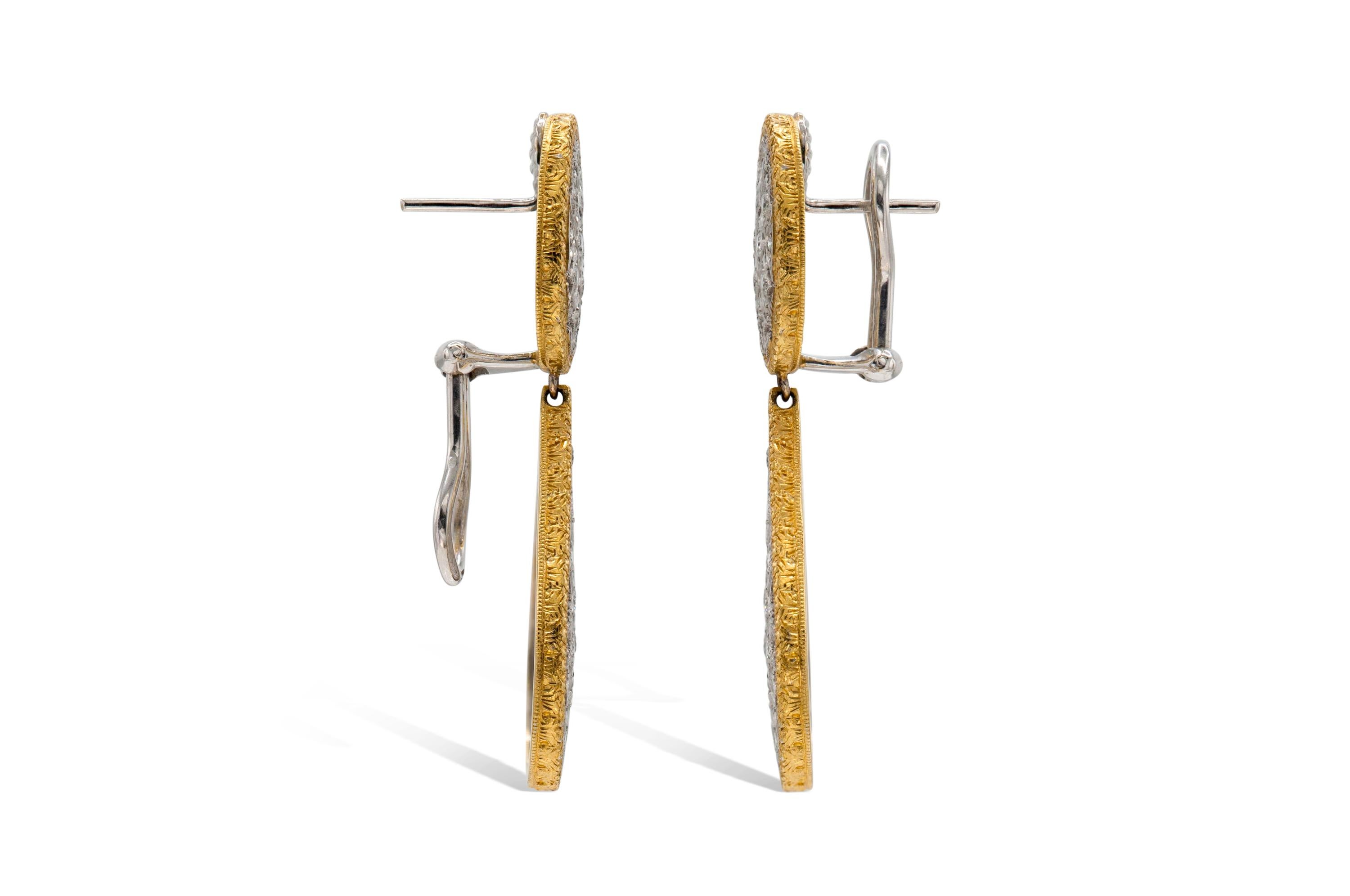Round Cut M. Buccellati Rombi Dangle Earrings