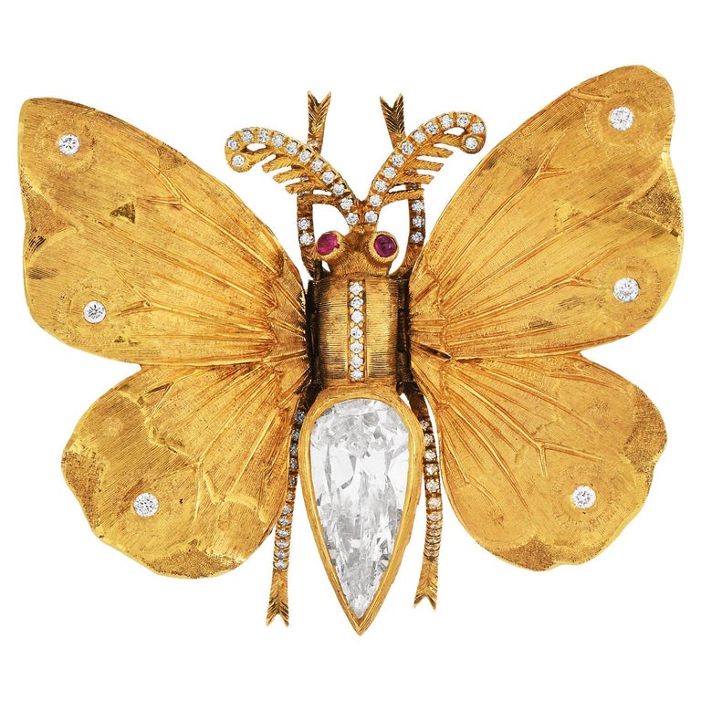Mario Buccellati Brooch, 1950, offered by Dover Jewelry