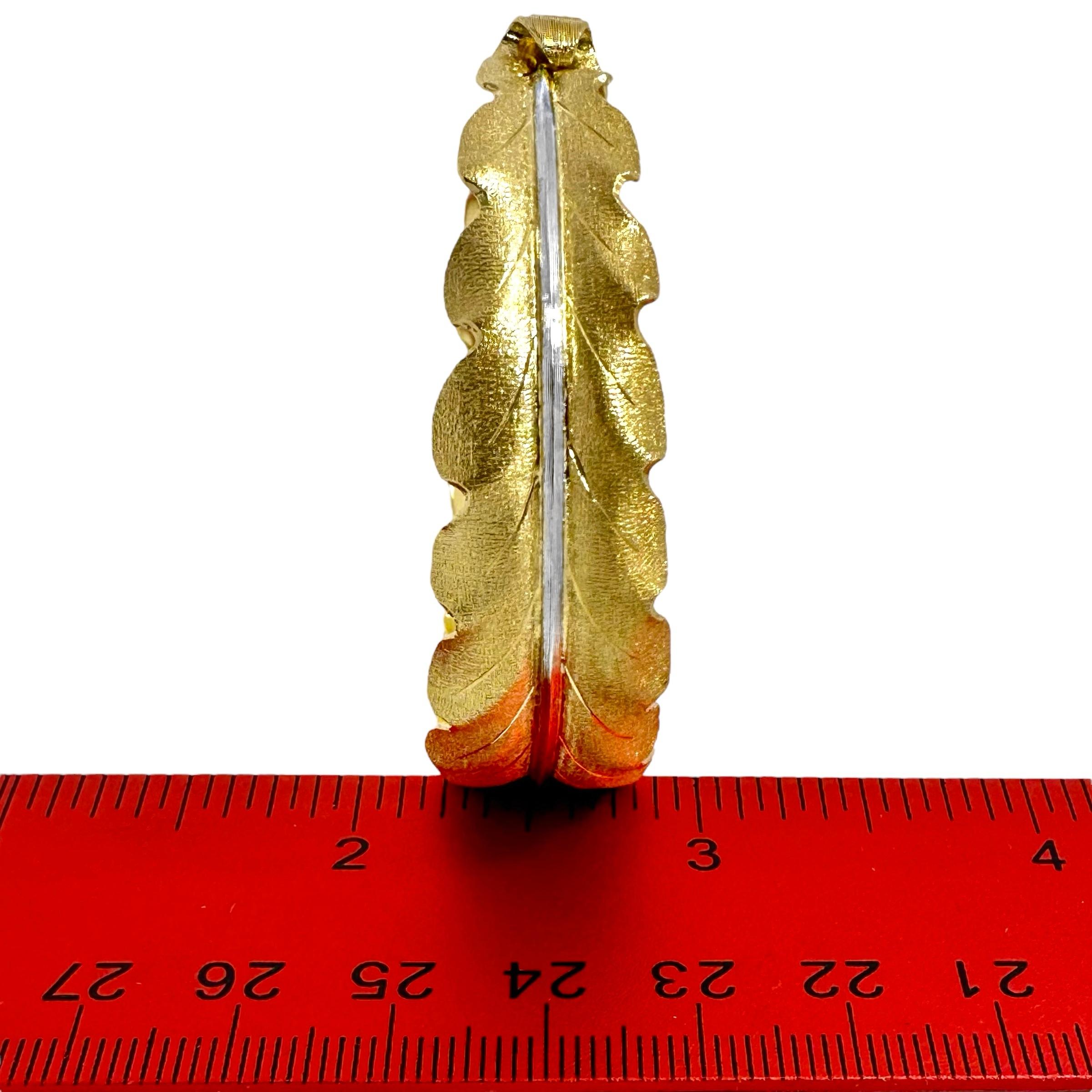 M. Buccellatti 18k Gold Laurel Leaf Bangle Bracelet For Sale 3