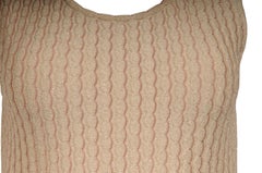 M by Missoni Womens Sleeveless Knit A Line Flare Dress Size IT 44 Metallic Beige