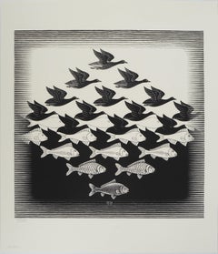 Entre el cielo y el agua - Facsímil firmado, Ltd /450