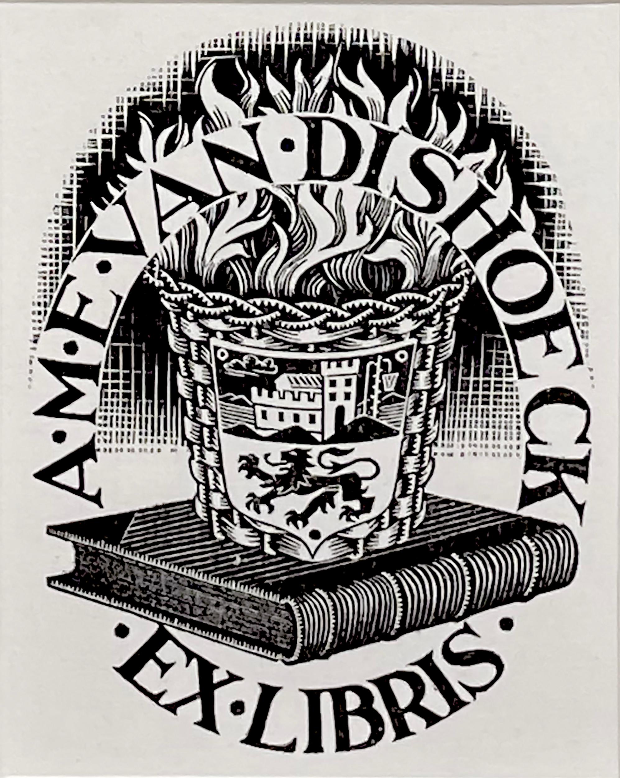 Ex Libris van Dishoeck - Print by M.C. Escher