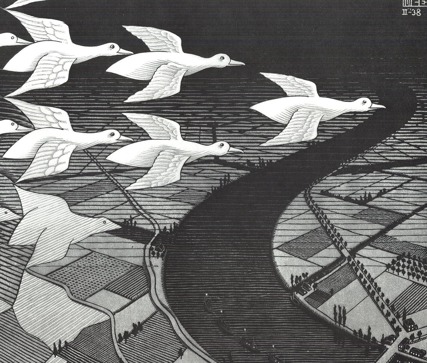 M.C. Escher 'Day and Night'- Poster For Sale 2