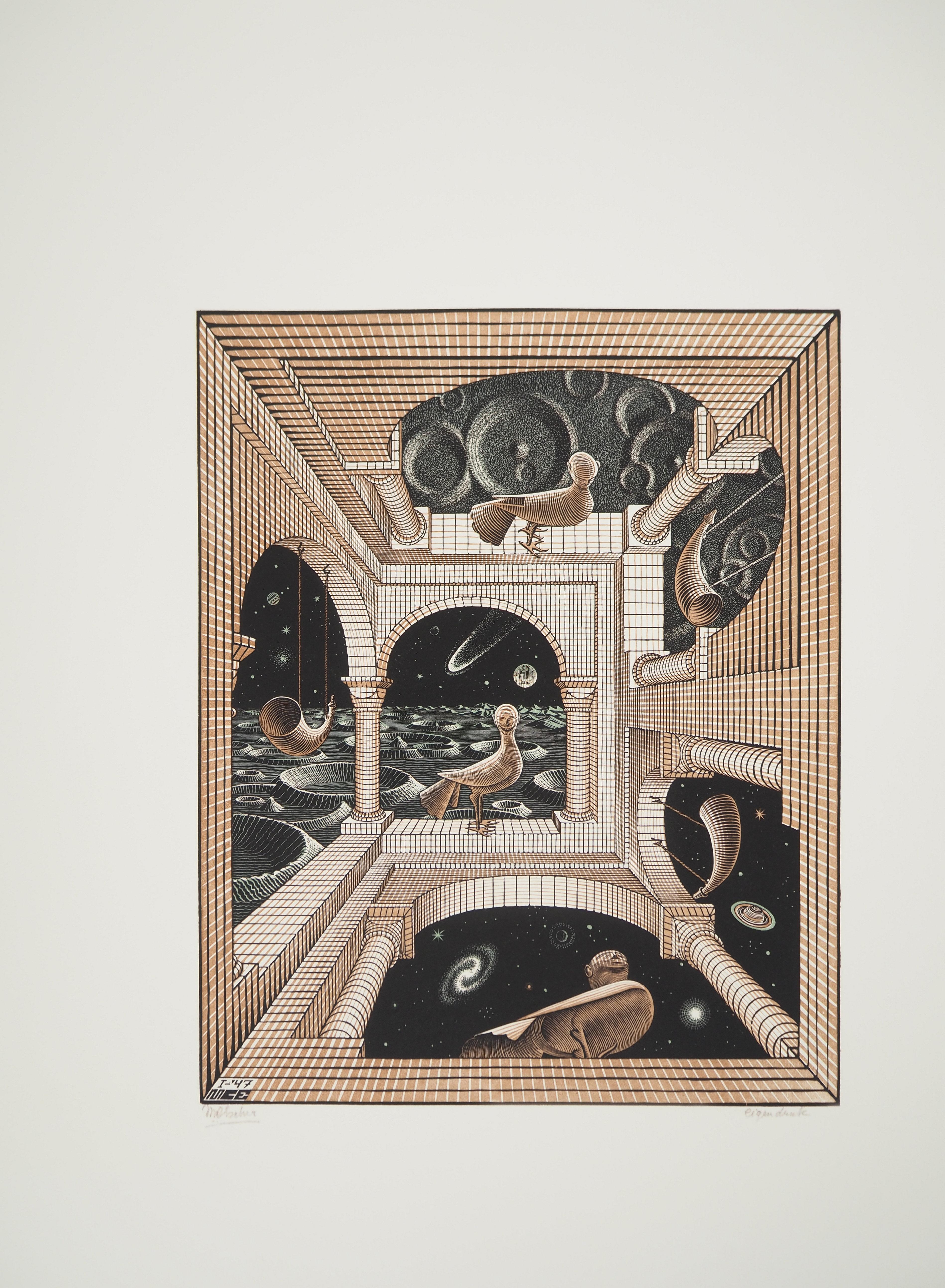 Metaphysics - Signed Facsimile, Ltd /450 - Modern Print by M.C. Escher