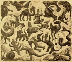 Mosaic II - Lithograph by M.C. Escher - 1957