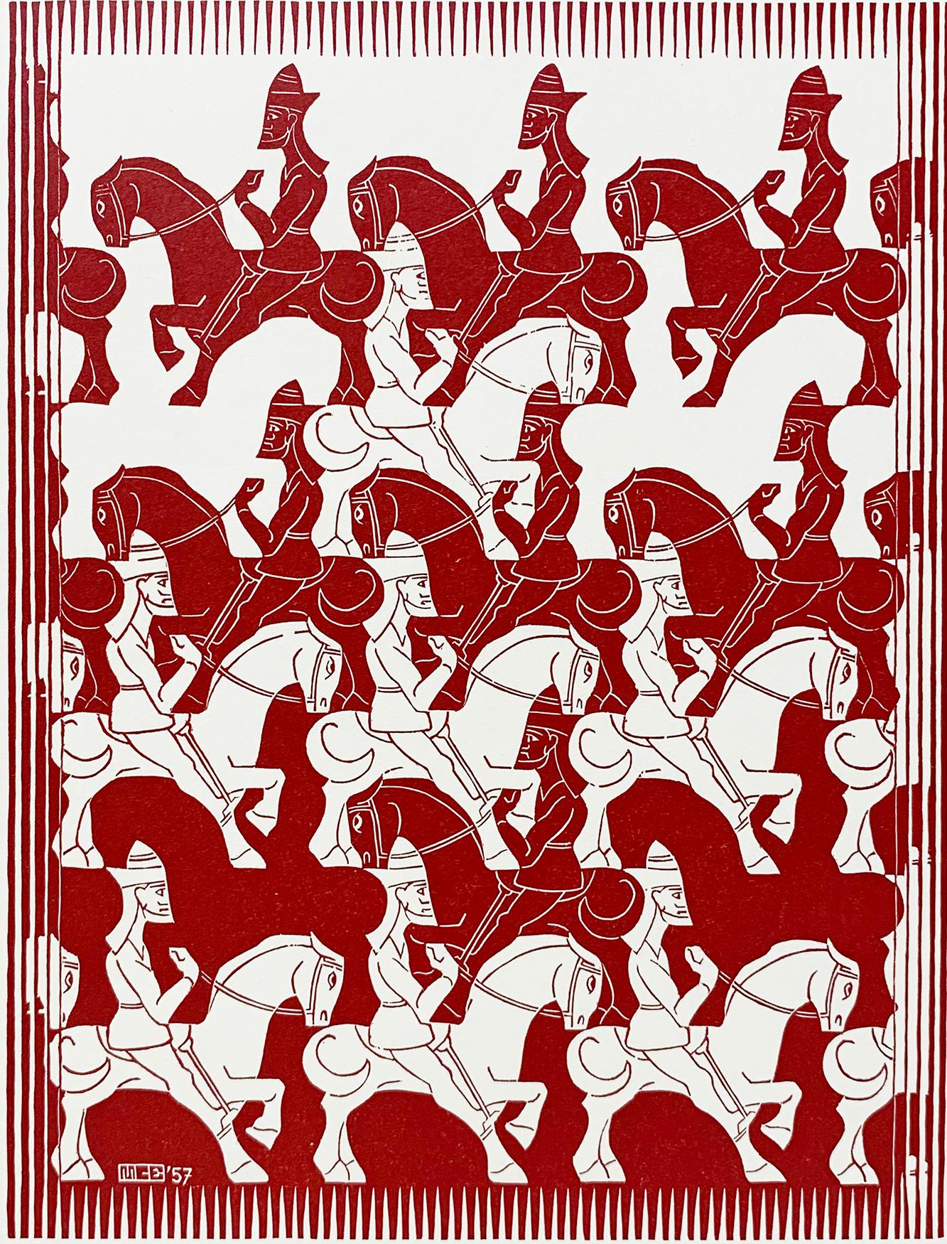 Regular Division of the Plane III (Horsemen) - Print by M.C. Escher