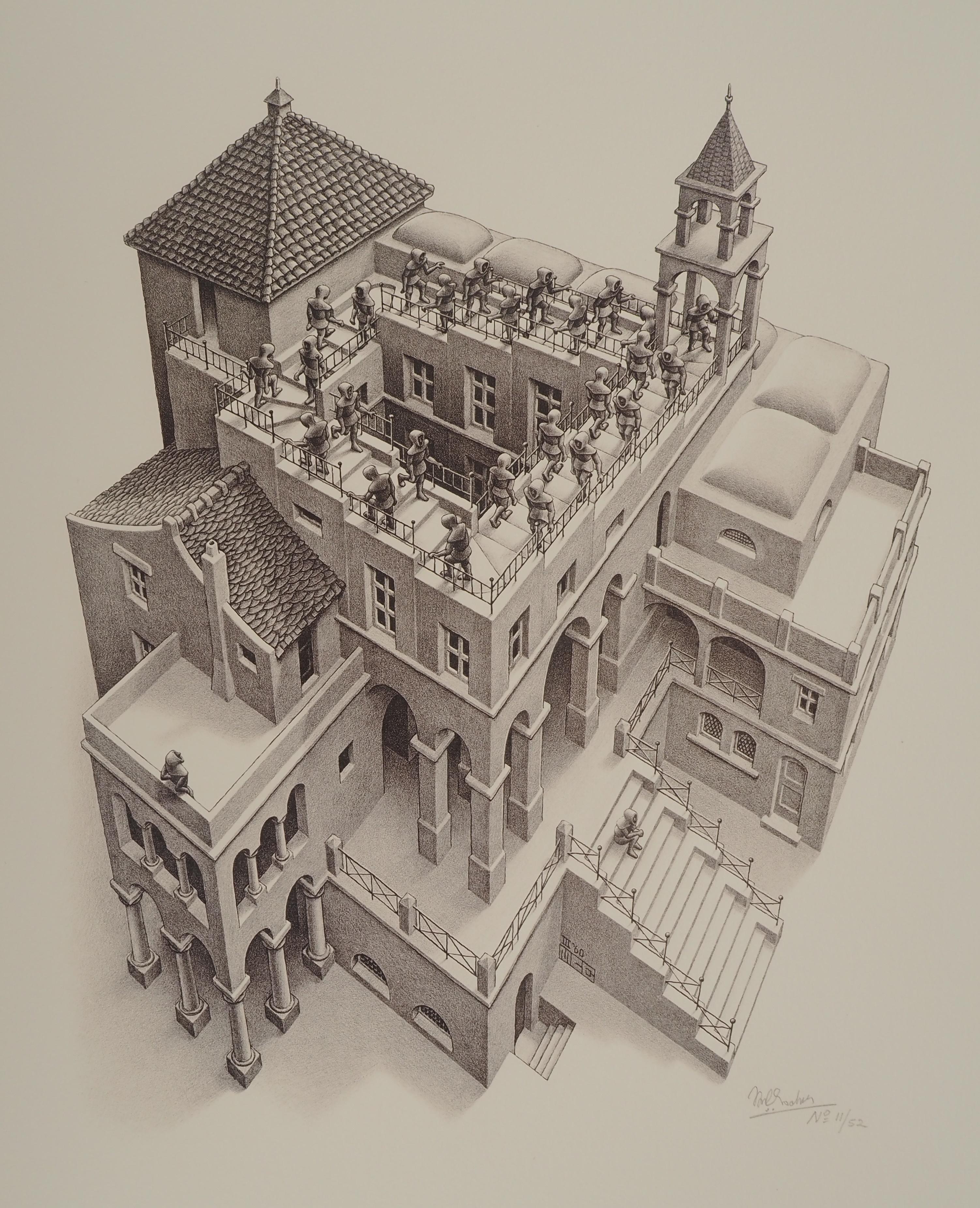 The Impossible Castle - Signed Facsimile, Ltd /450 - Print by M.C. Escher