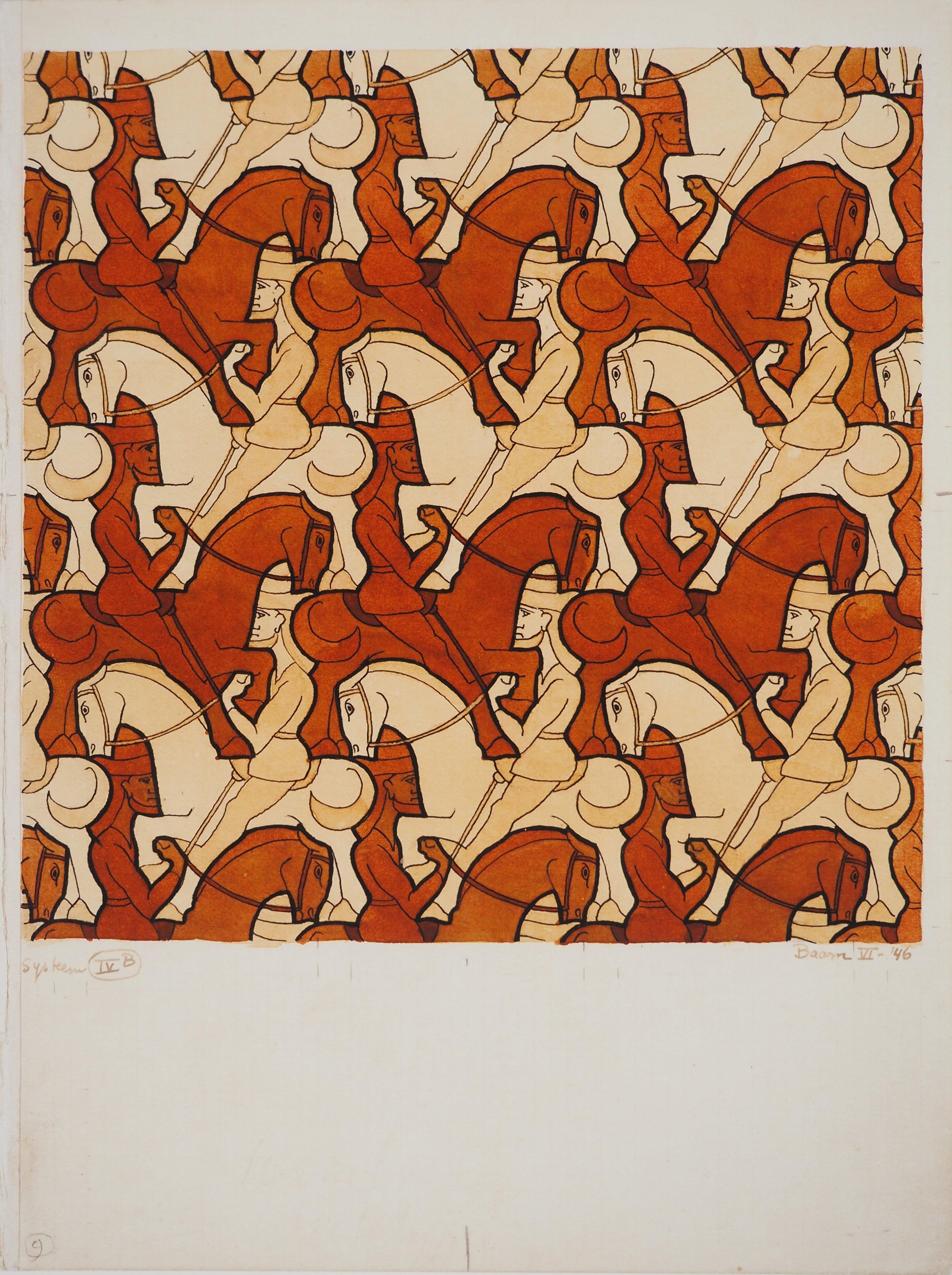 The Medieval Army - Facsimile, Ltd /450 - Print by M.C. Escher