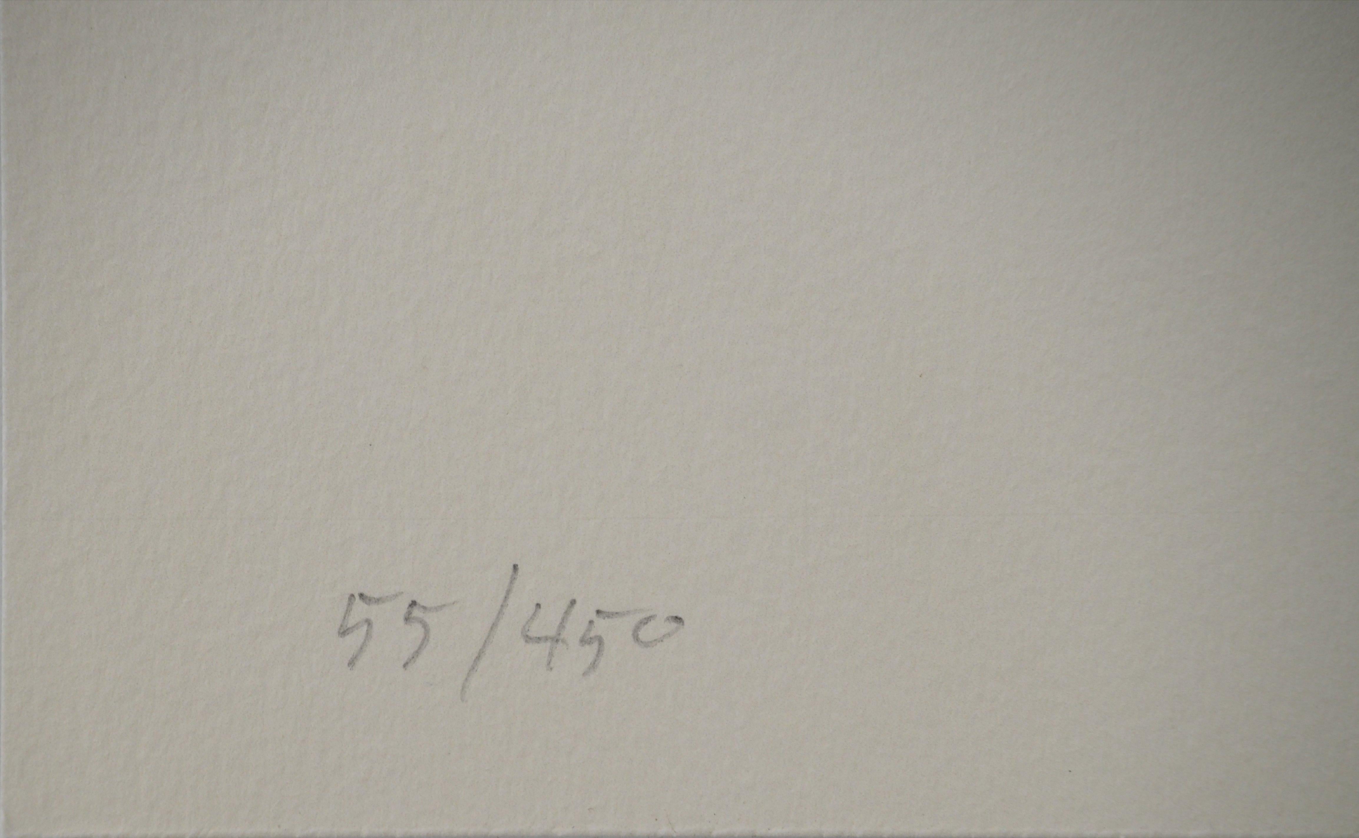 The Waterfall - Signed Facsimile, Ltd /450 - Gray Landscape Print by M.C. Escher