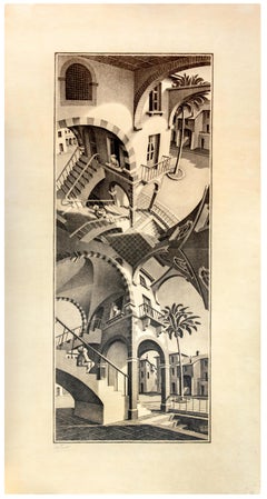 Up And Down - Lithograph by M.C. Escher - 1947