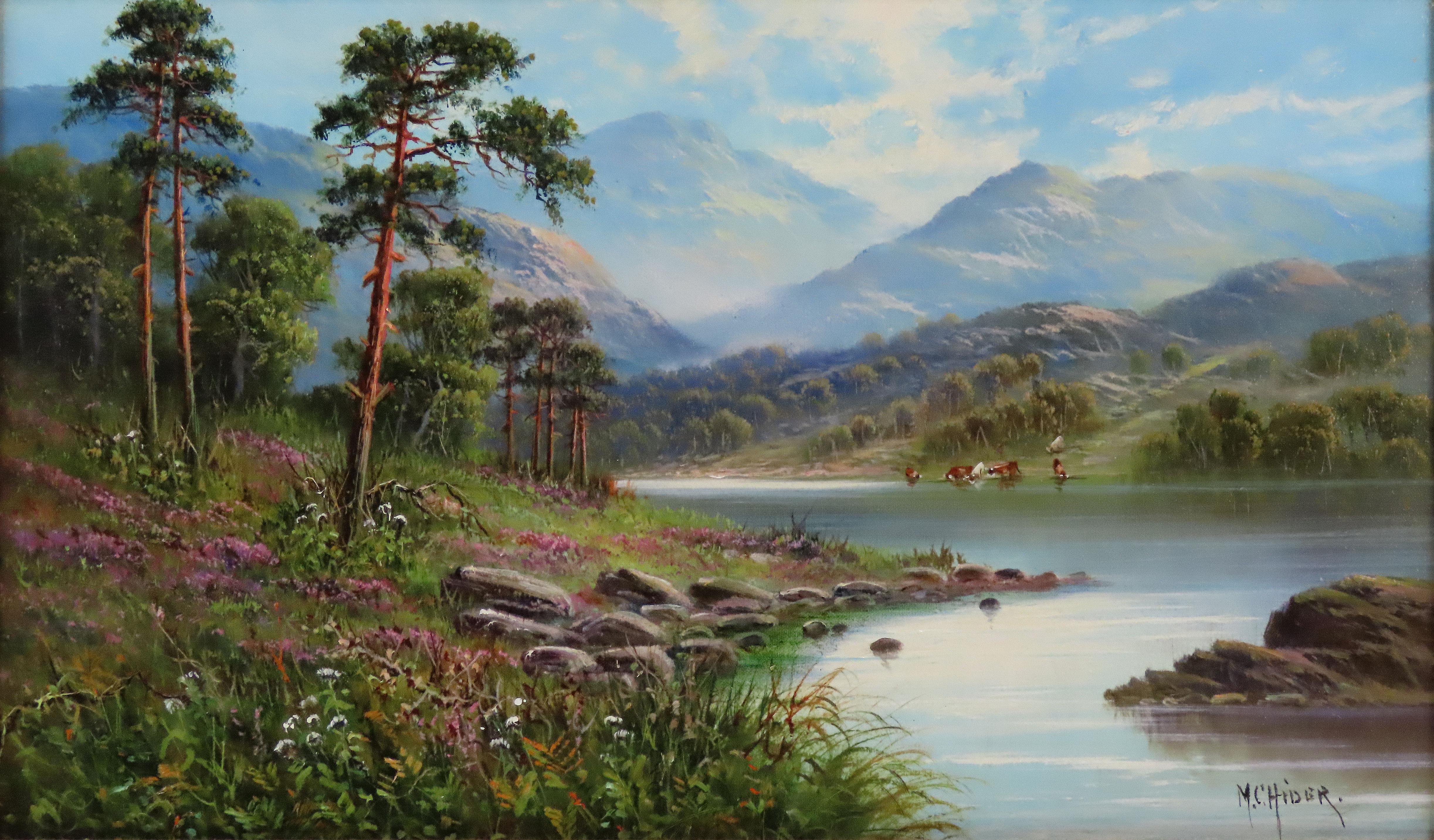 Original Oil on Canvas. M. C. HIDER, 