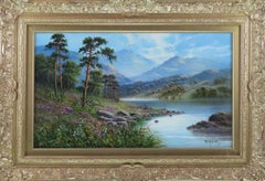 Huile originale sur toile. M. C. HIDER, Loch Leven, Écosse