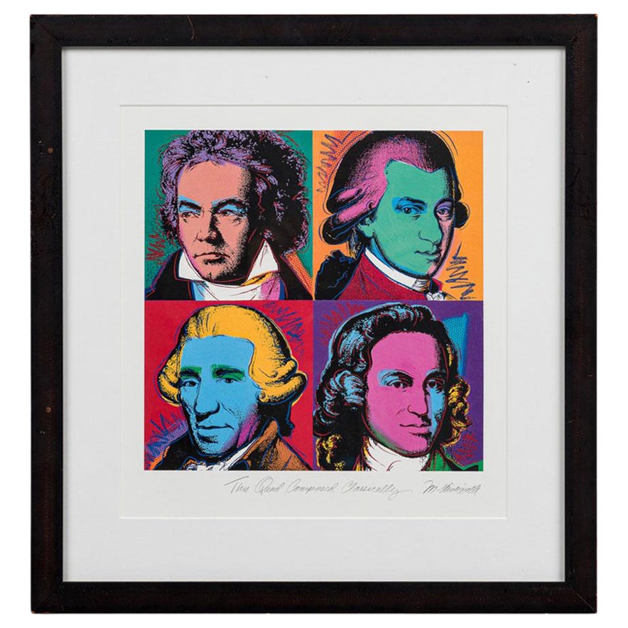 M Chickerella Contemporary American Print, Titled "This Quad Composed Musically"