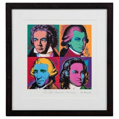 M Chickerella Contemporary American Print, Titled "This Quad Composed Musically"