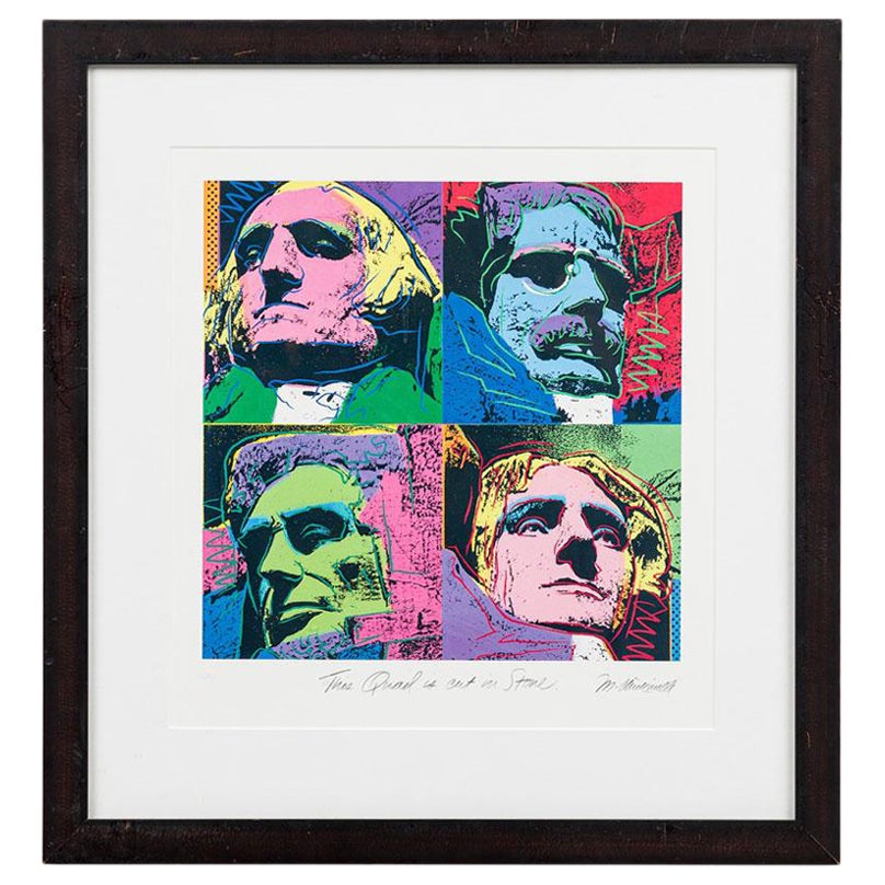 M Chickerella Contemporary American Print, Titled "This Quad is Cut in Stone" For Sale