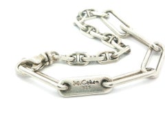 M. Cohen Silver Mariner & Paperclip Link Chain Bracelet w/ Lobster Claw Clasp