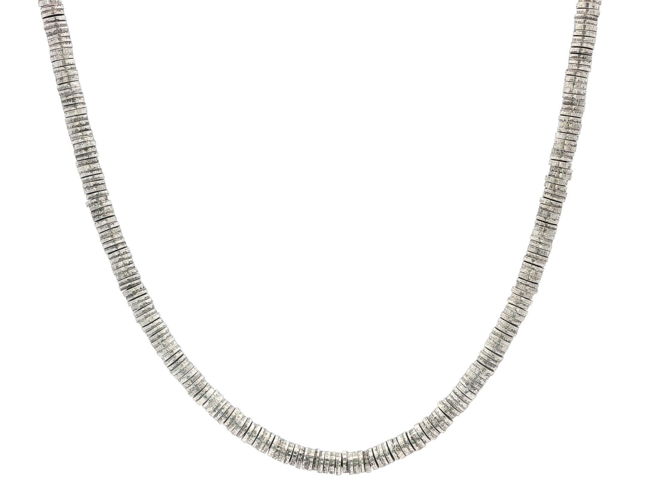 M. Collana flessibile con mini-rondella in argento sterling da 17